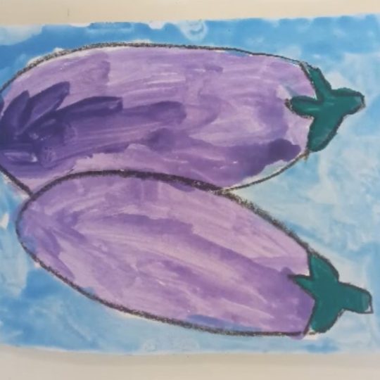 Activité aquarelle fruits et légumes- Ecole Laghmani