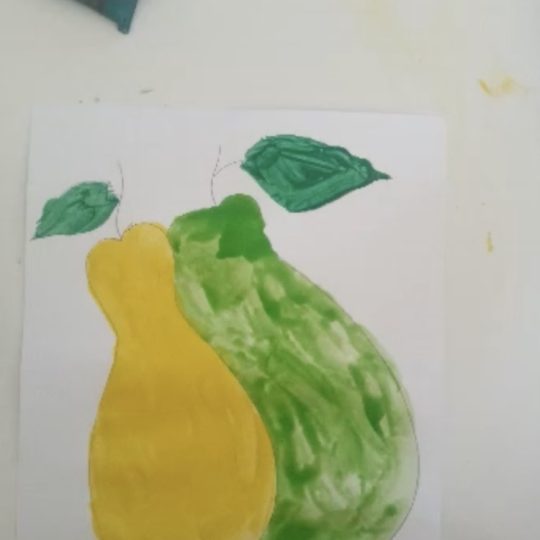 Activité aquarelle fruits et légumes- Ecole Laghmani