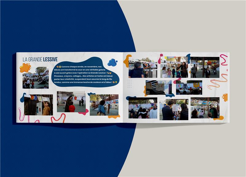 Mockup interieur du yearBook Laghmani 2025