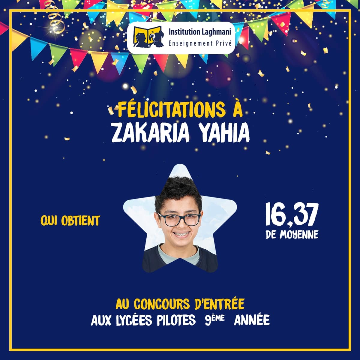 Affiche Zakaria Yahia 9ème