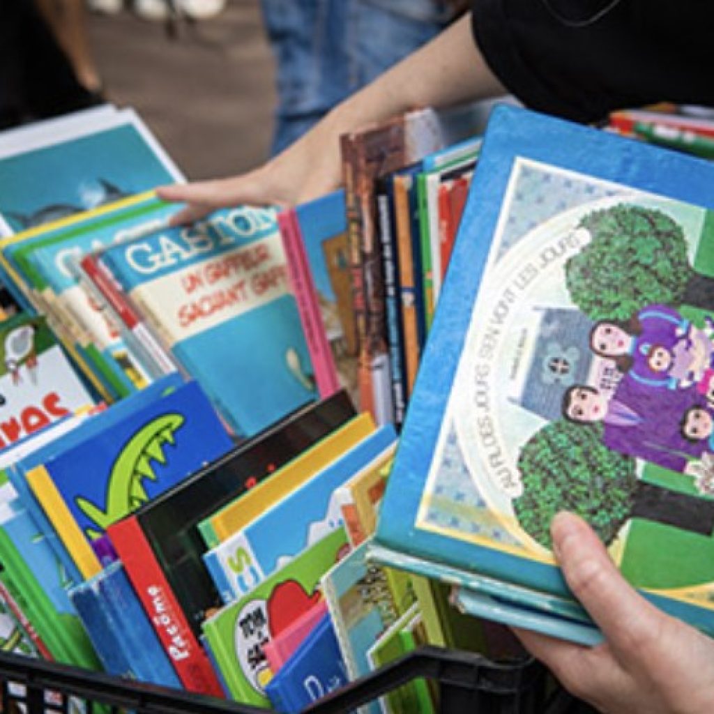 Livres dans une broquante